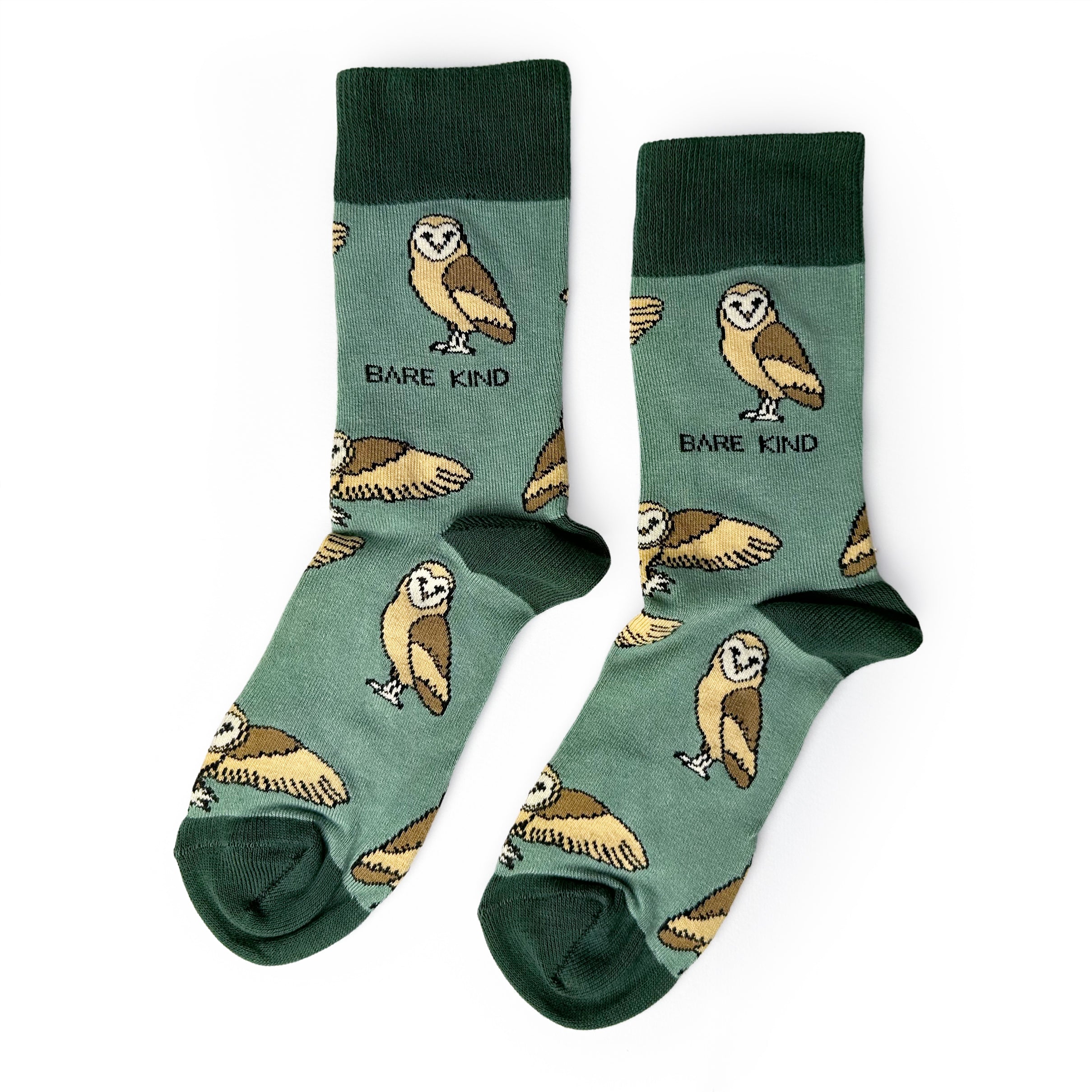 Save the Barn Owls Bamboo Socks - Rusty Deer